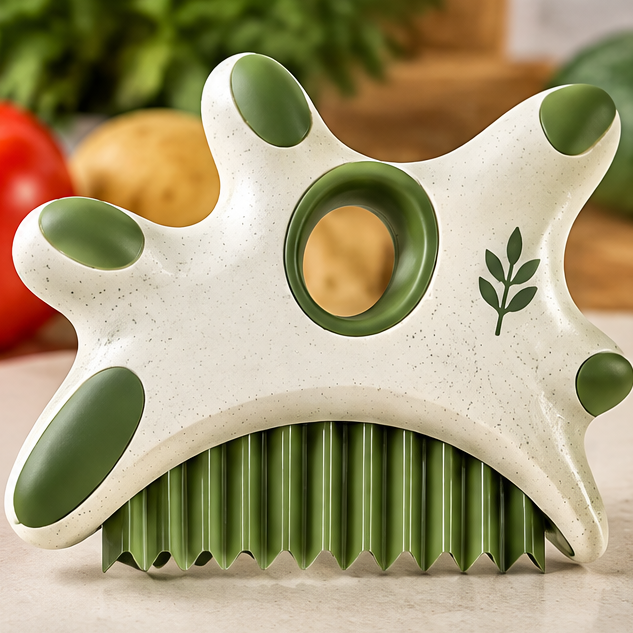 Ergonomic Crinkle Cut Knife – Stainless Steel Wavy Potato & Vegetable Slicer for French Fries, Carrots, Cucumbers & Pickle Chips