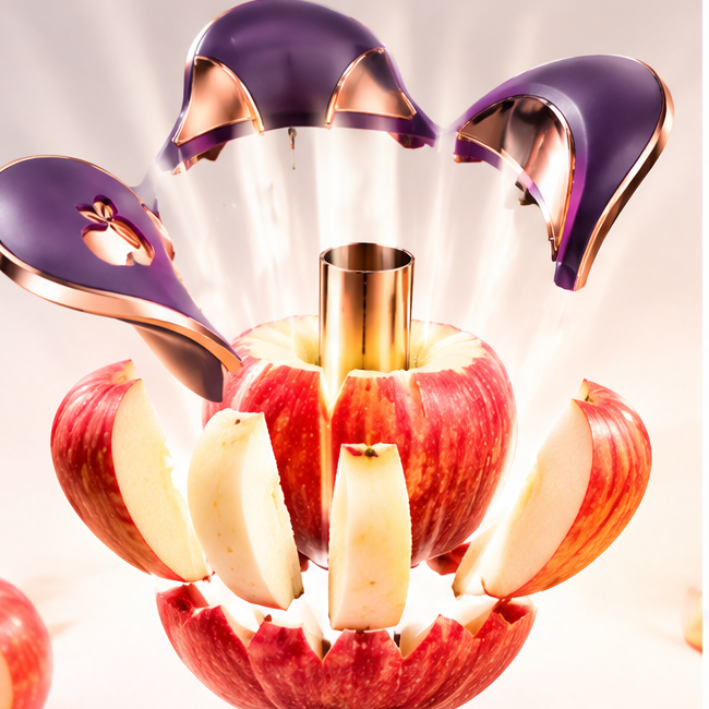 Lotus Flower Stainless Steel Apple Slicer Corer Tool, Ergonomic Multi-Slice Fruit Cutter Divider