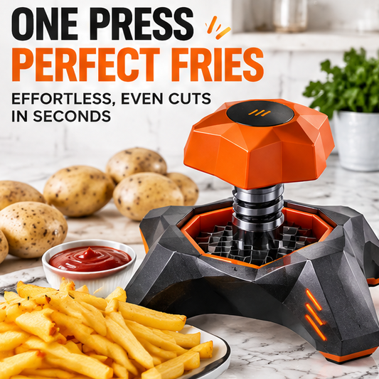 Manual Potato French Fry Cutter – Press-Down Stainless Steel Vegetable Chopper & Dicer with Star Ergonomic Handle for Potatoes, Carrots & Cucumbers